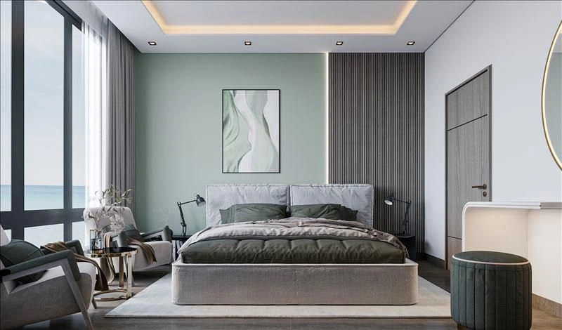 Комплекс вилл и таунхаусов с бассейнами и видом на море, остров Кетайфан, Лусаил, Катар