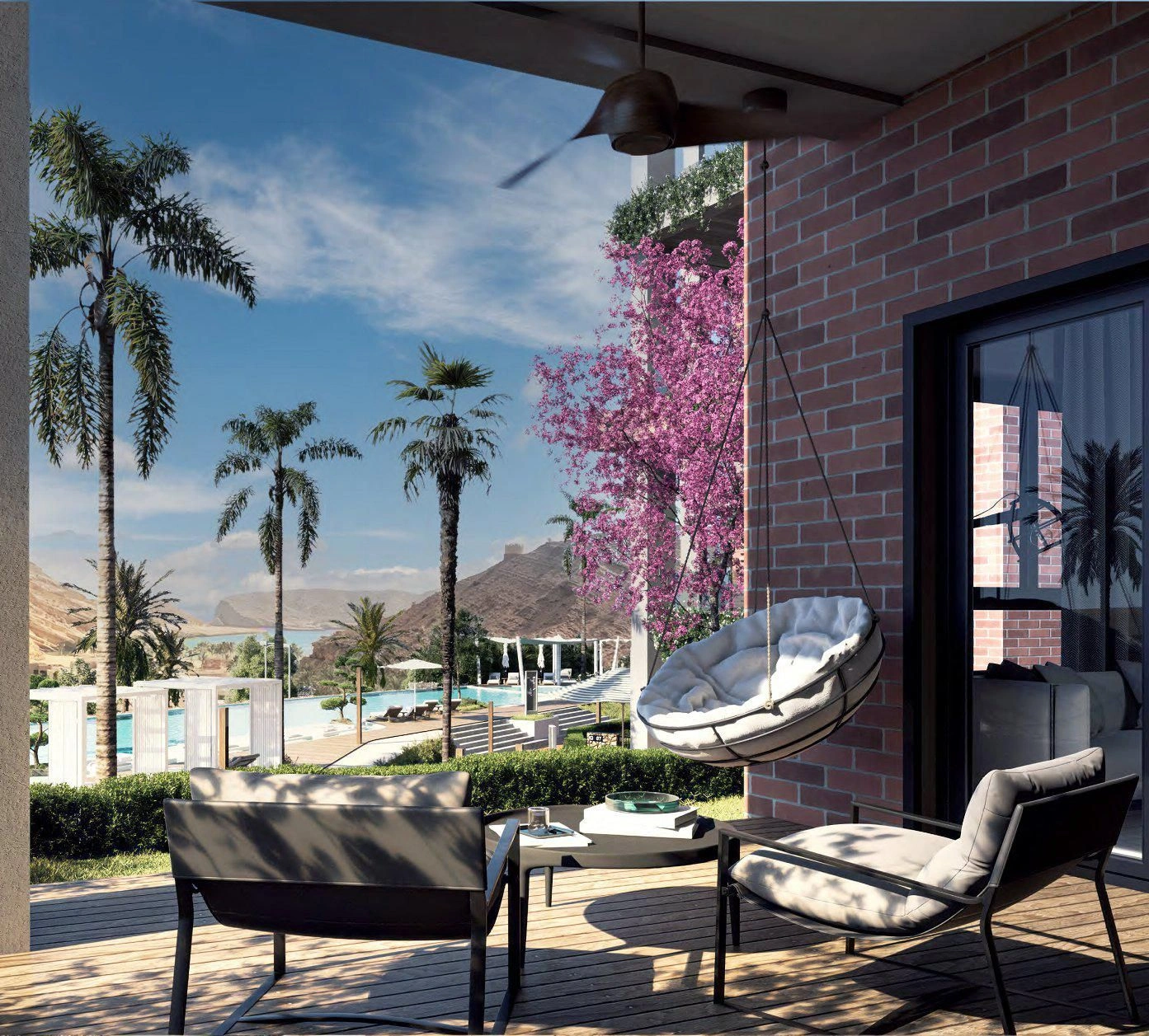 Новая закрытая резиденция с бассейном, садом и панорамными видами, Маскат, Оман