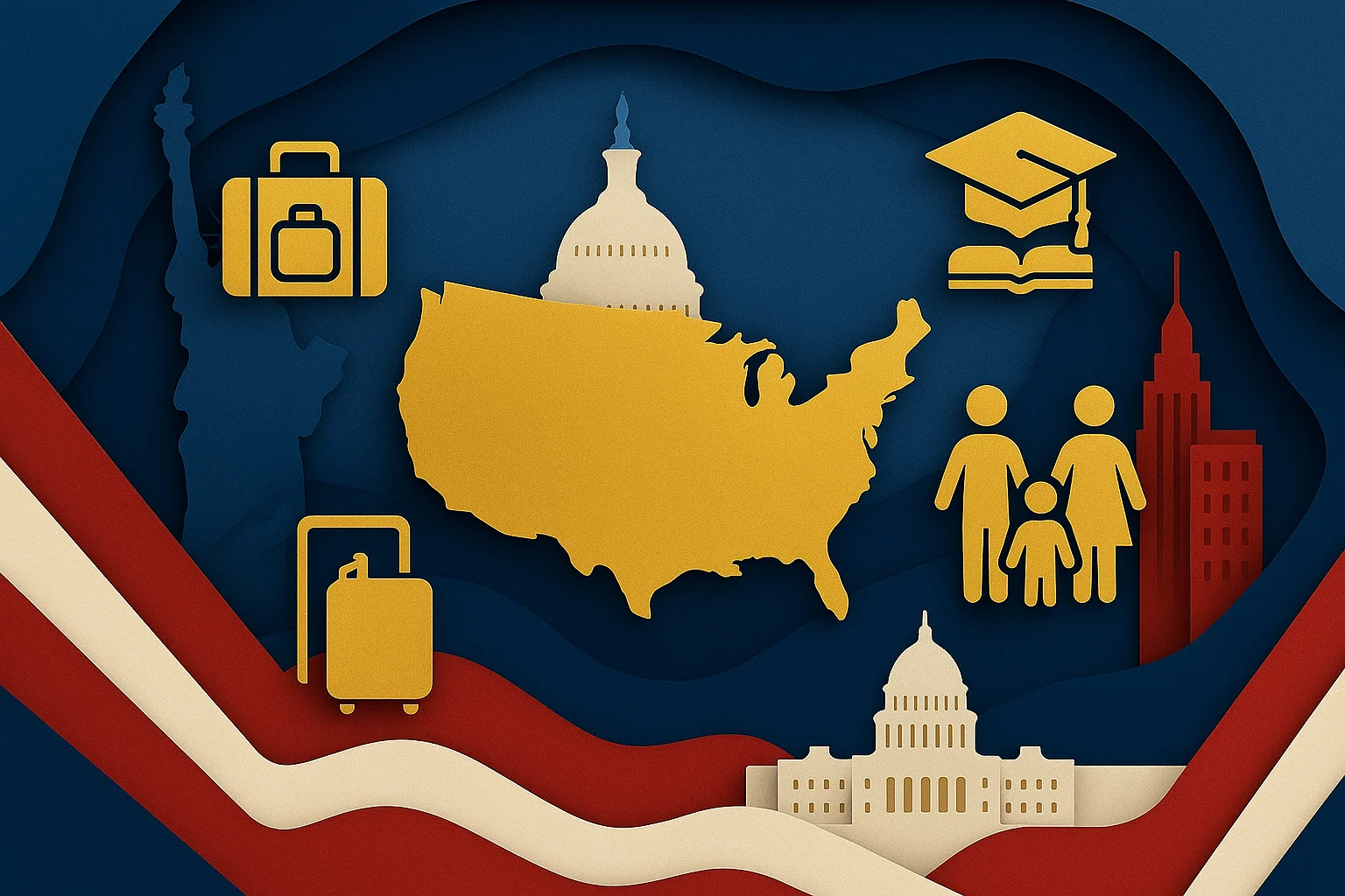 Как получить визу в США в 2026 году — работа, учёба и семья