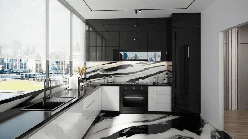Prestigious residential complex overlooking the Burj Khalifa skyscraper