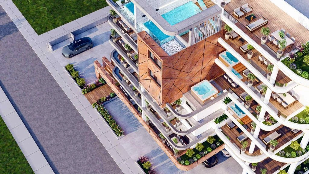 Современный закрытый комплекс из 20 квартир в Ларнаке