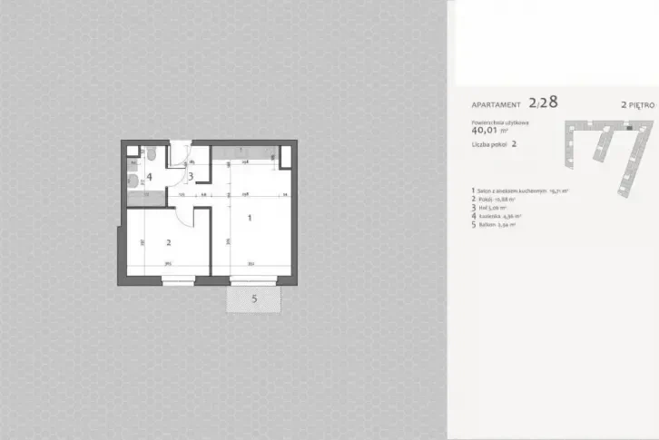 Квартира 1+1 рядом с историческим центром Познани, Польша