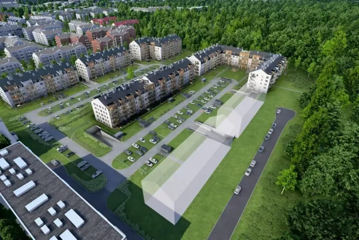 Стильная квартира 60 m2 с видом на парк в Познани, Польша