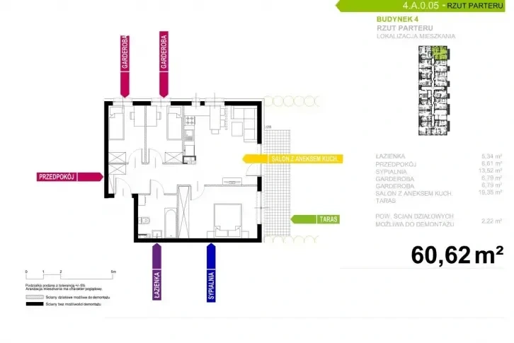 Стильная квартира 60 m2 с видом на парк в Познани, Польша