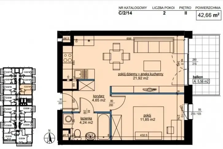 Уютная квартира 1+1 с видом на лес в Познани