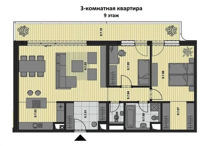 Квартира с панорамным видом в Братиславе
