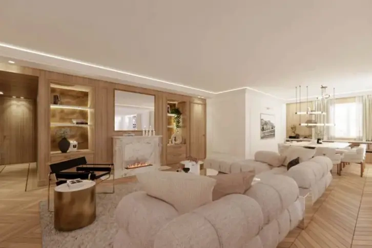 Квартира площадью 224 м2 в здании Флорестан под ремонт, Монако