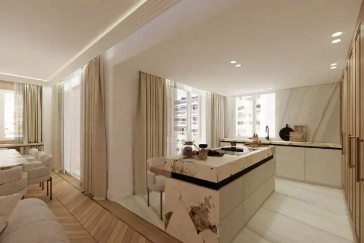 Квартира площадью 224 м2 в здании Флорестан под ремонт, Монако