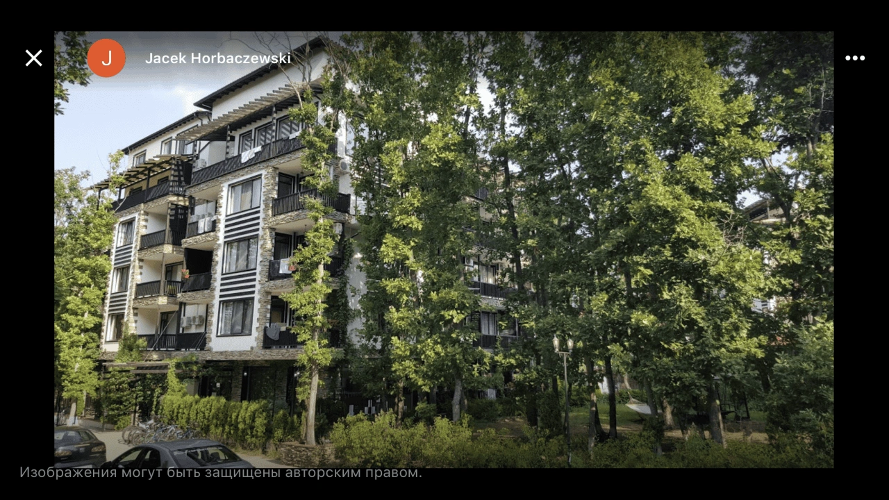 Уютная студия площадью 35 м² с видом на лес в Приморско