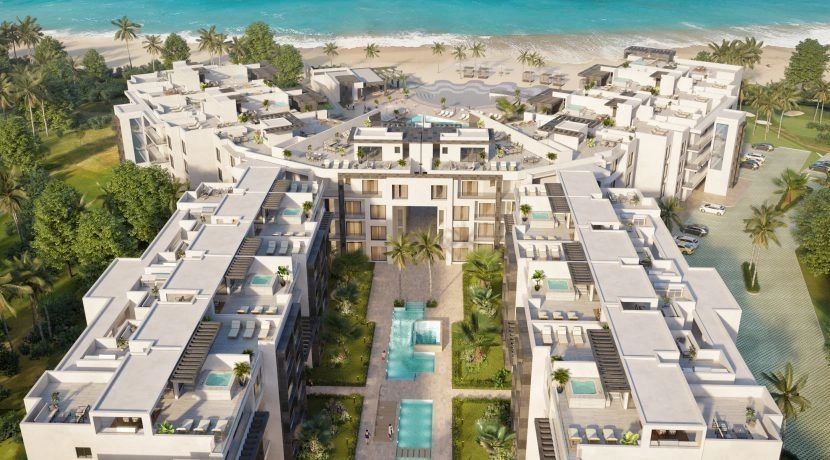 Апартаменты в элитном комплексе на первой линии в Пунта Кана, Доминиканская Республика