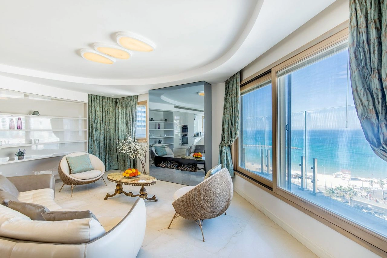 Penthouse on the first line of the sea in a prestigious area of Tel Aviv, Israel