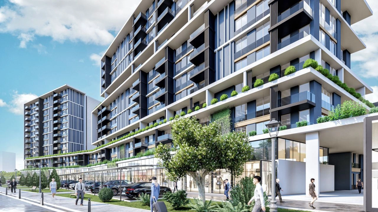 Стильная квартира 48 м2 в новом жилом комплексе в Анталии