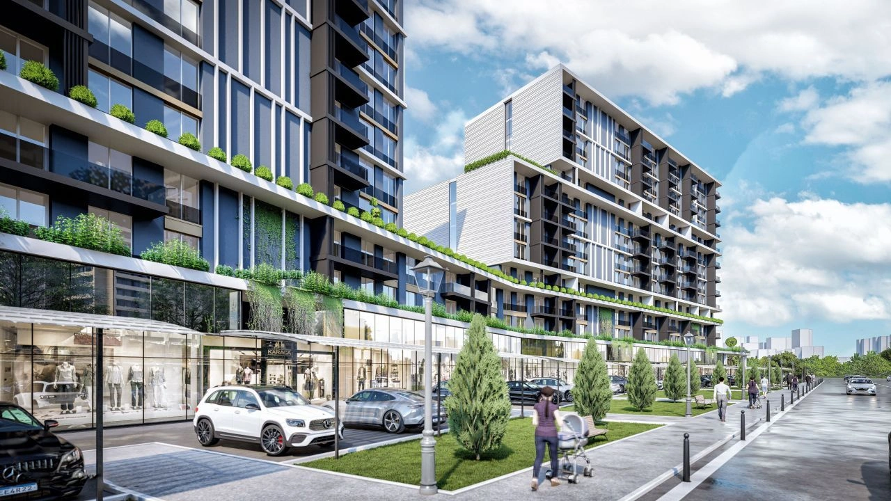 Стильная квартира 48 м2 в новом жилом комплексе в Анталии