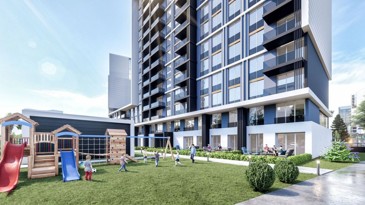 Стильная квартира 48 м2 в новом жилом комплексе в Анталии