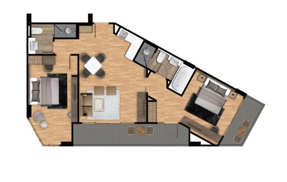 100 кв. м. квартира в Пхукете у моря