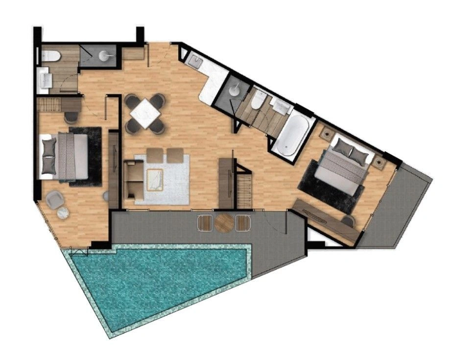 Роскошная квартира 118,2 м² на Пхукете