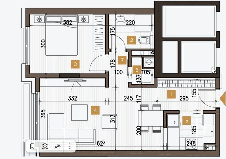 Квартира 1+1, район Бейица-Спит, Белград, Сербия