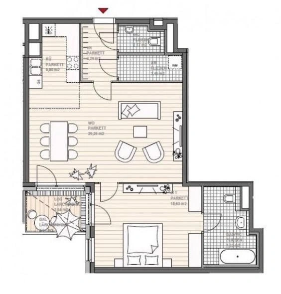 Квартира с балконом на Дунае, Вена