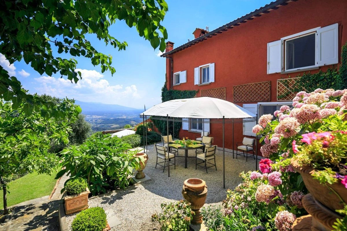 13th century villa with panoramic views of the Tuscan hills in Florence, Italy