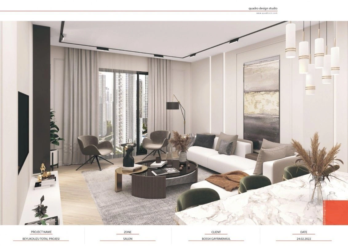 Квартира 131 м2 в районе Бейлюкдюзю