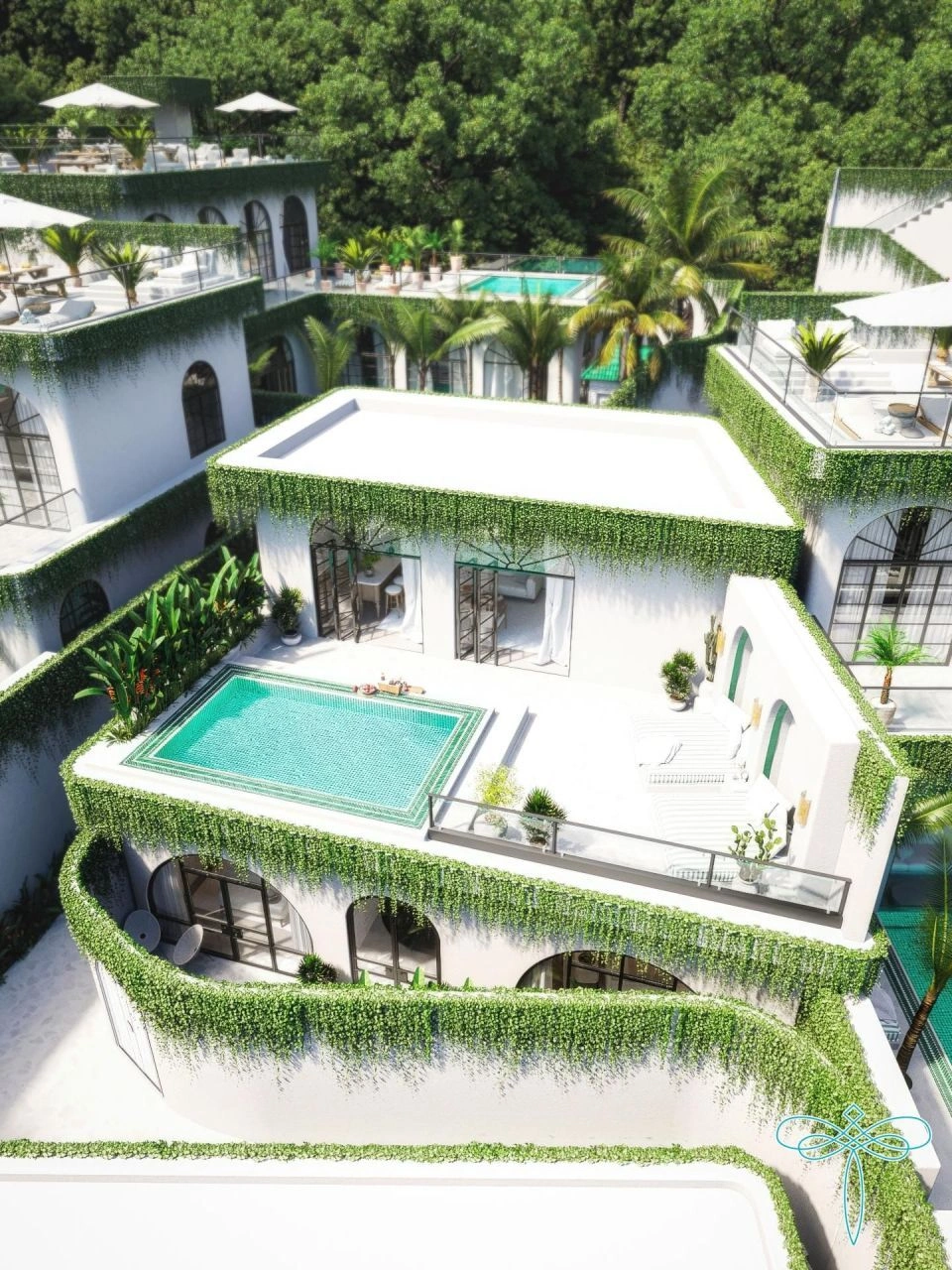 Two-storey ocean view villa in Bukit, Indonesia, 124 m²