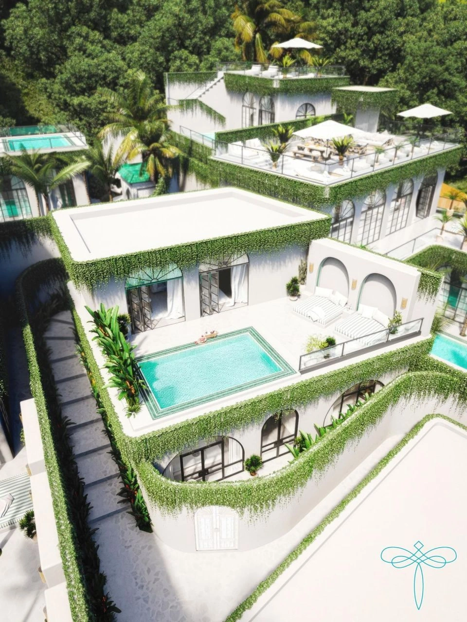 Two-storey ocean view villa in Bukit, Indonesia, 124 m²