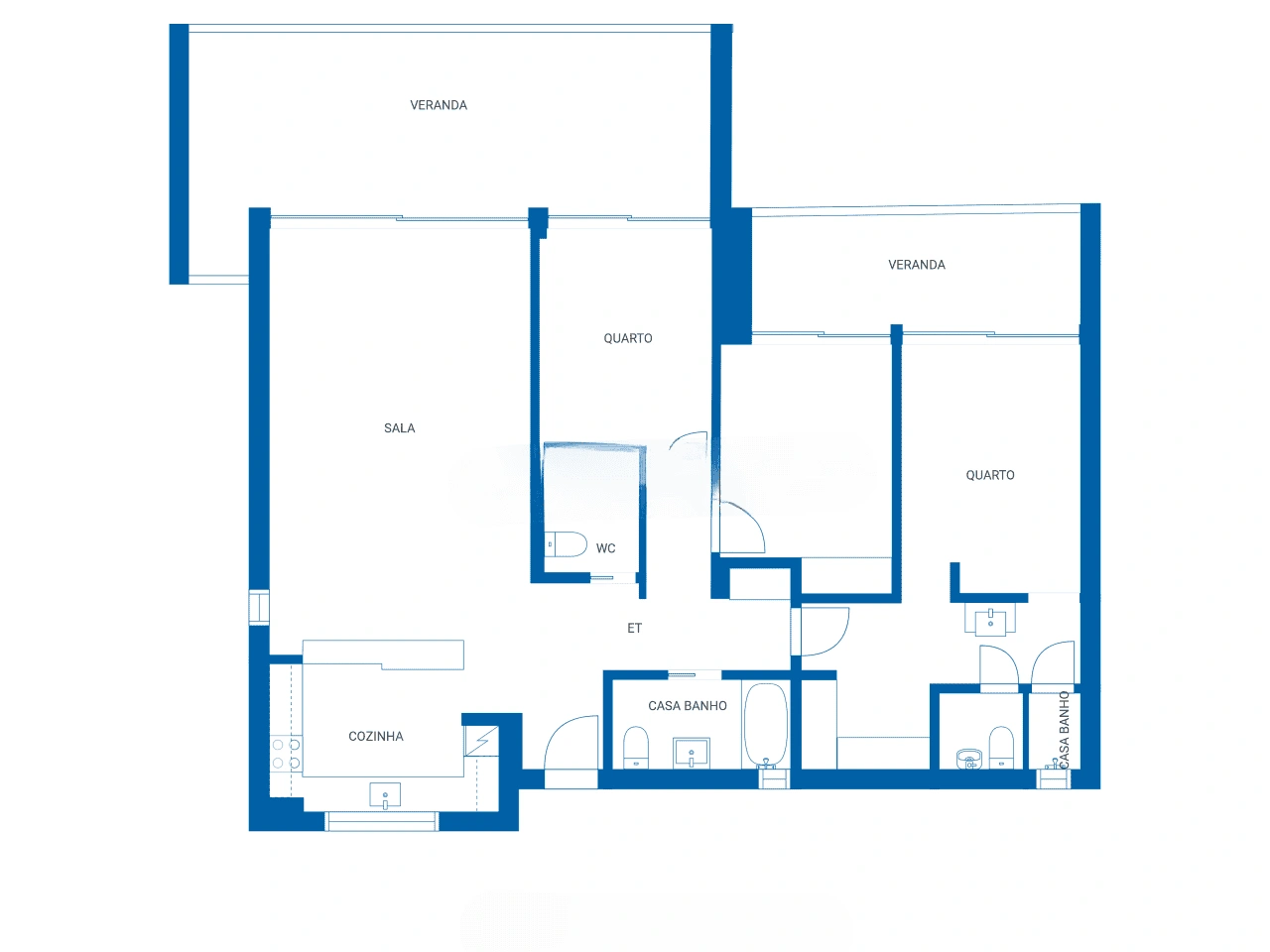 Квартира 3+1 с балконом и видом на море в Портимао, Португалия