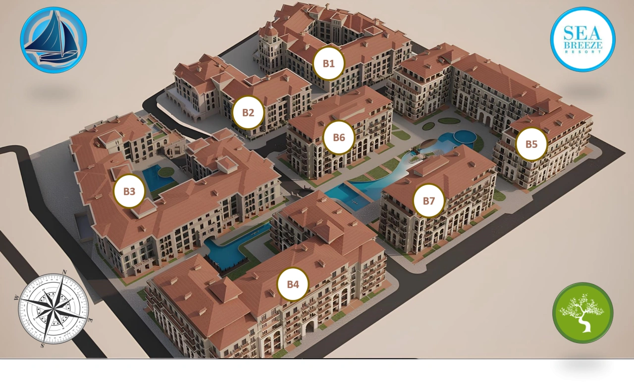 Квартира с видом 99,9 м² в курортной зоне Баку