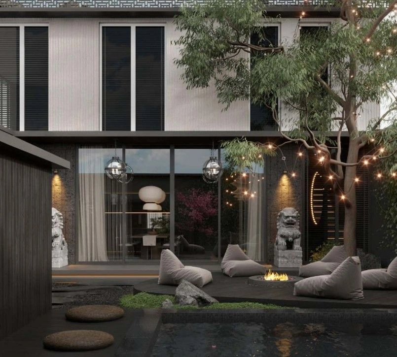 Вилла 3+1 с современным дизайном в Унгасане, Бали