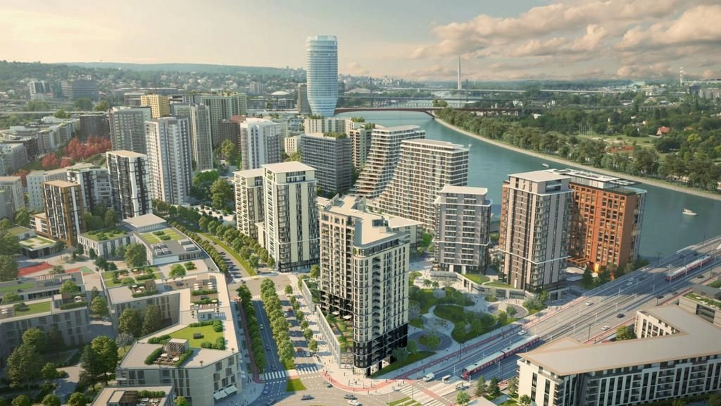 Квартира 1+1 в престижном комплексе в Белграде, Сербия