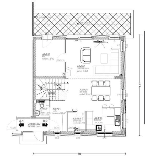 House in a quiet area of Crnuche in Ljubljana, Slovenia