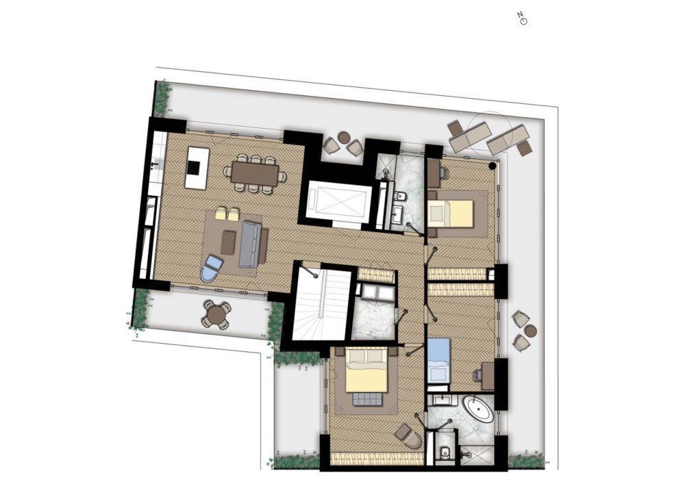 Премиальные квартиры в современном жилом комплексе в Берлине, Германия