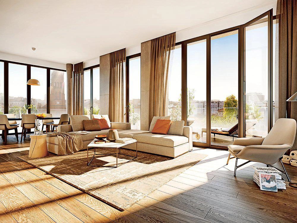 Премиальные квартиры в современном жилом комплексе в Берлине, Германия