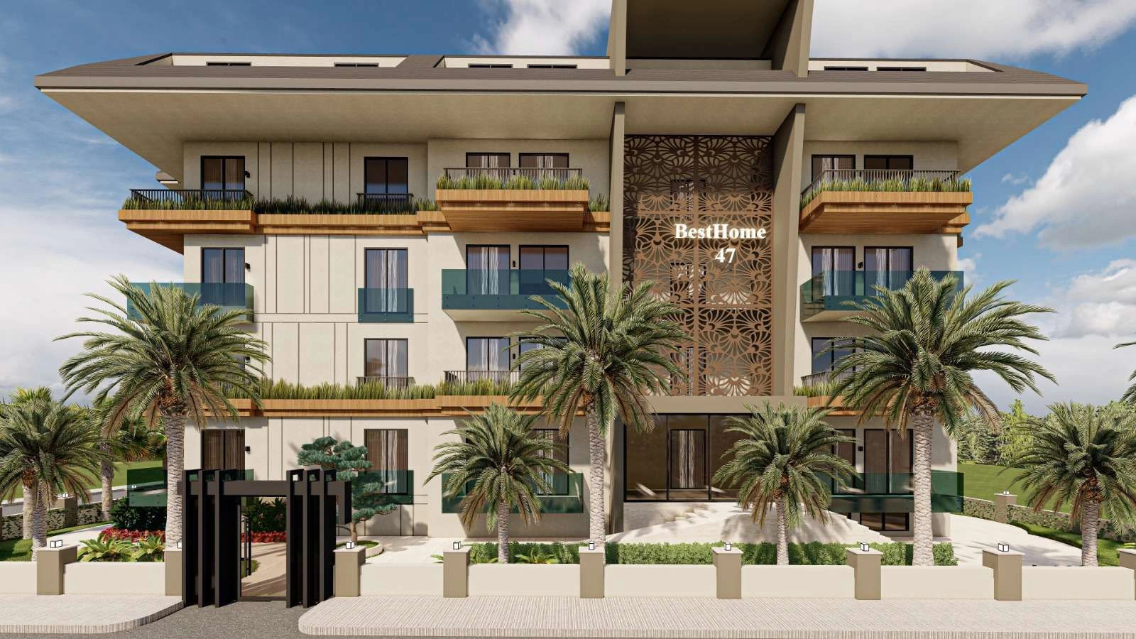 Комплекс в Аланье с современной архитектурой