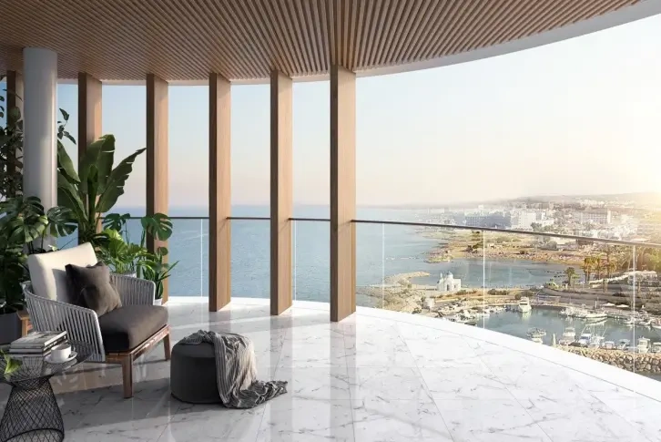 Роскошные квартиры 3+1 с видом на море в Айя-Напе