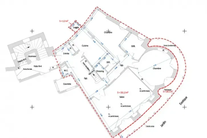 Дуплексный пентхаус площадью 324 м2 в Palais du Soleil, Монако