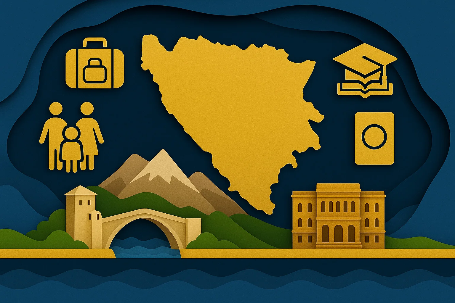 Вид на жительство в Боснии и Герцеговине 2026 — разрешения на работу, учёбу и воссоединение семьи