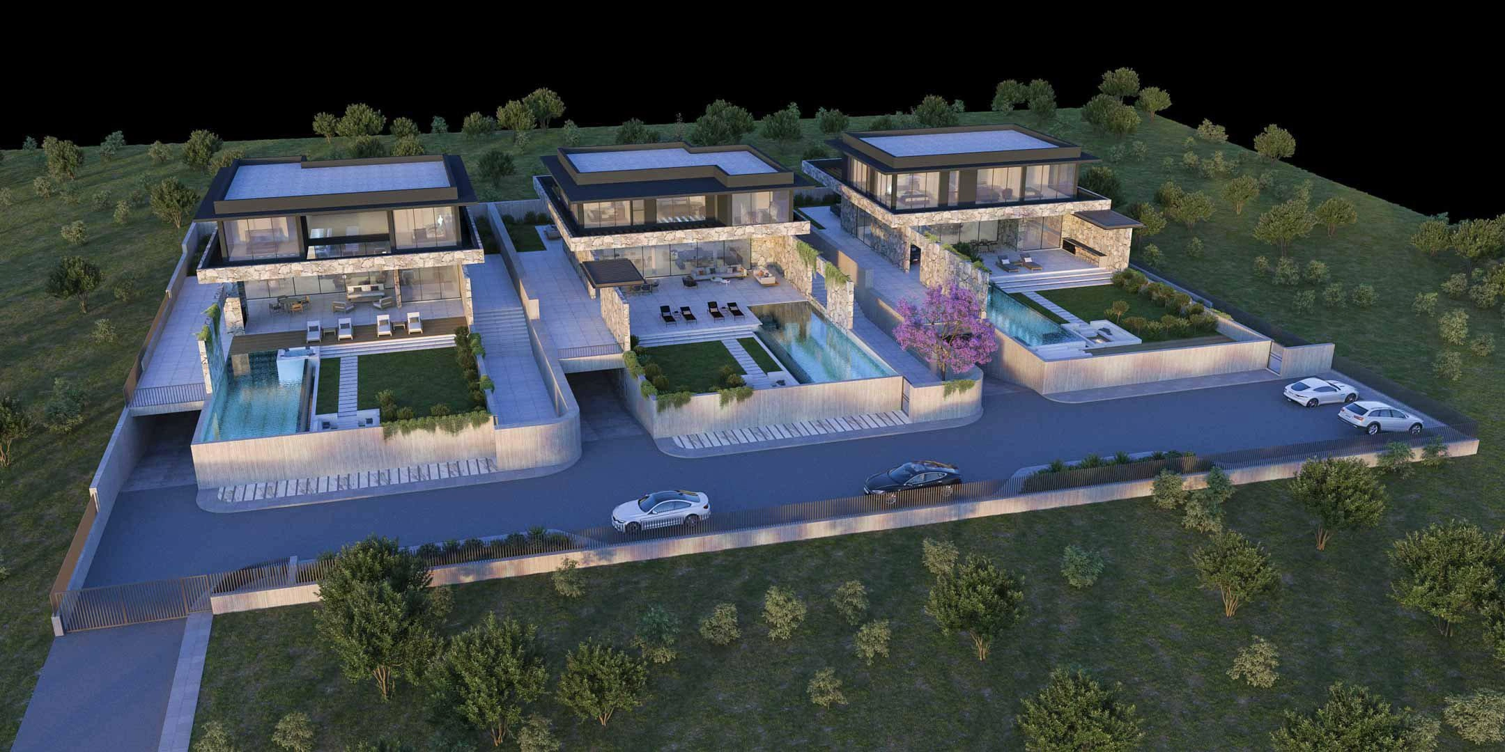 Виллы в современном жилом комплексе в Фамагусте, Кипр