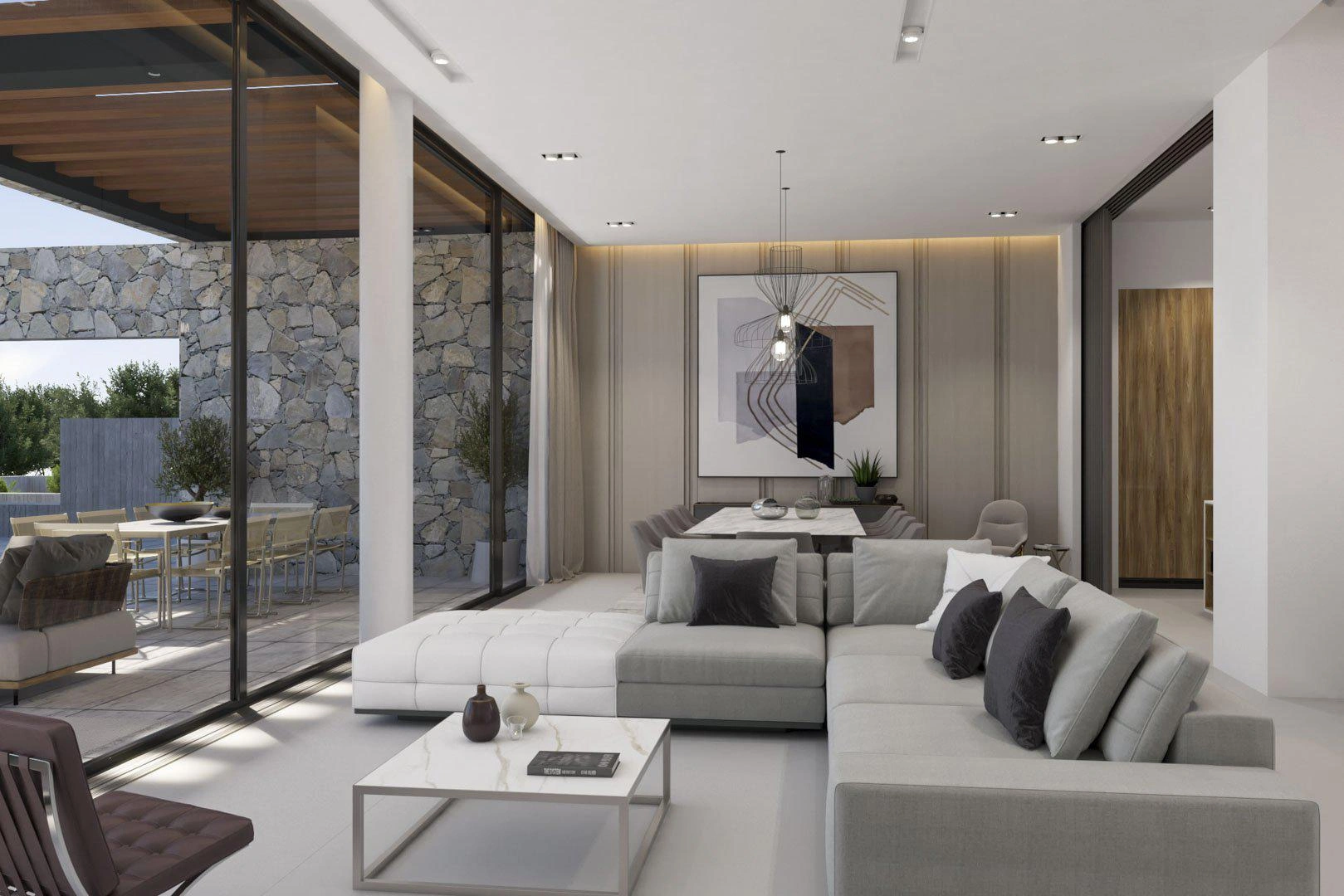 Виллы в современном жилом комплексе в Фамагусте, Кипр