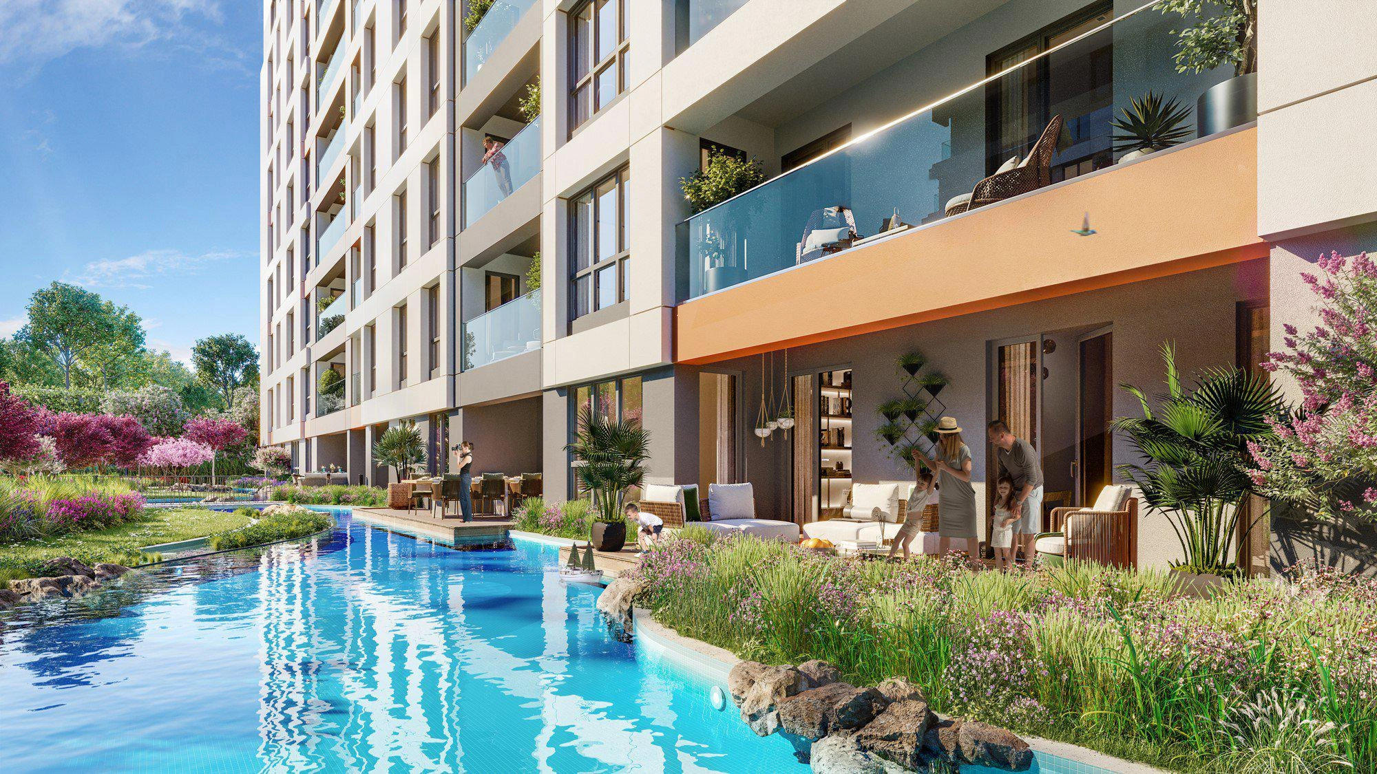 Квартиры в новом жилом комплексе в Стамбуле, Турция