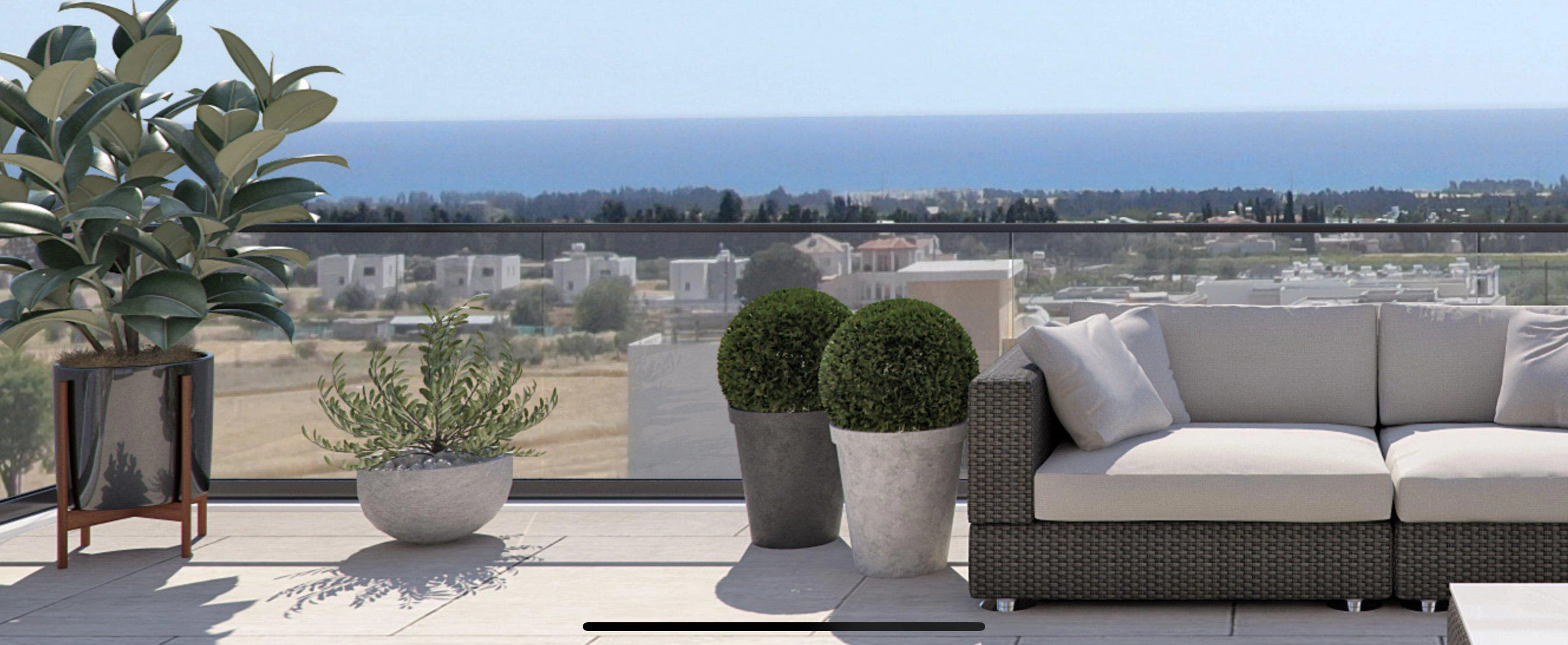 Виллы с панорамным видом на море рядом с пляжем в Пафосе, Кипр