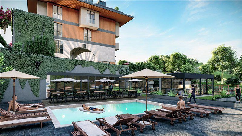 Квартиры в низкоэтажном жилом комплексе в Стамбуле, Турция