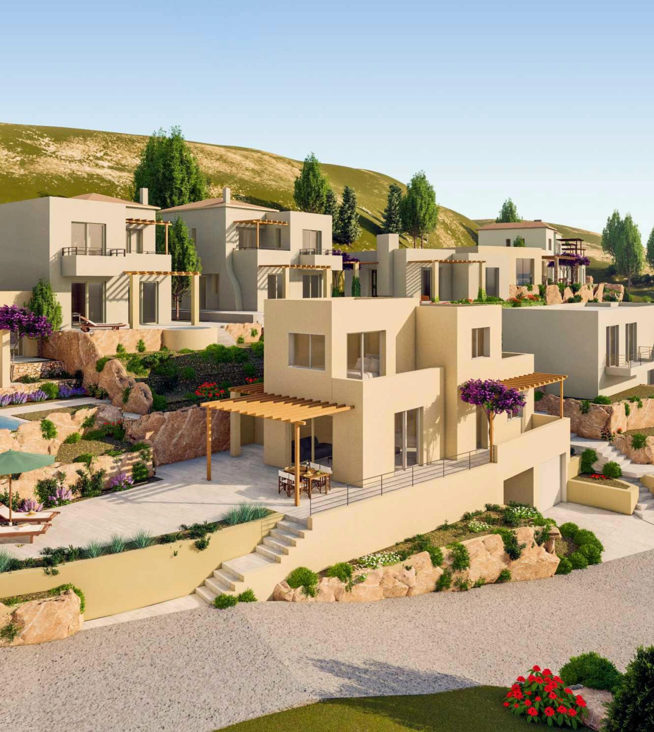 Виллы на склоне в Кастелли, Крит, Греция