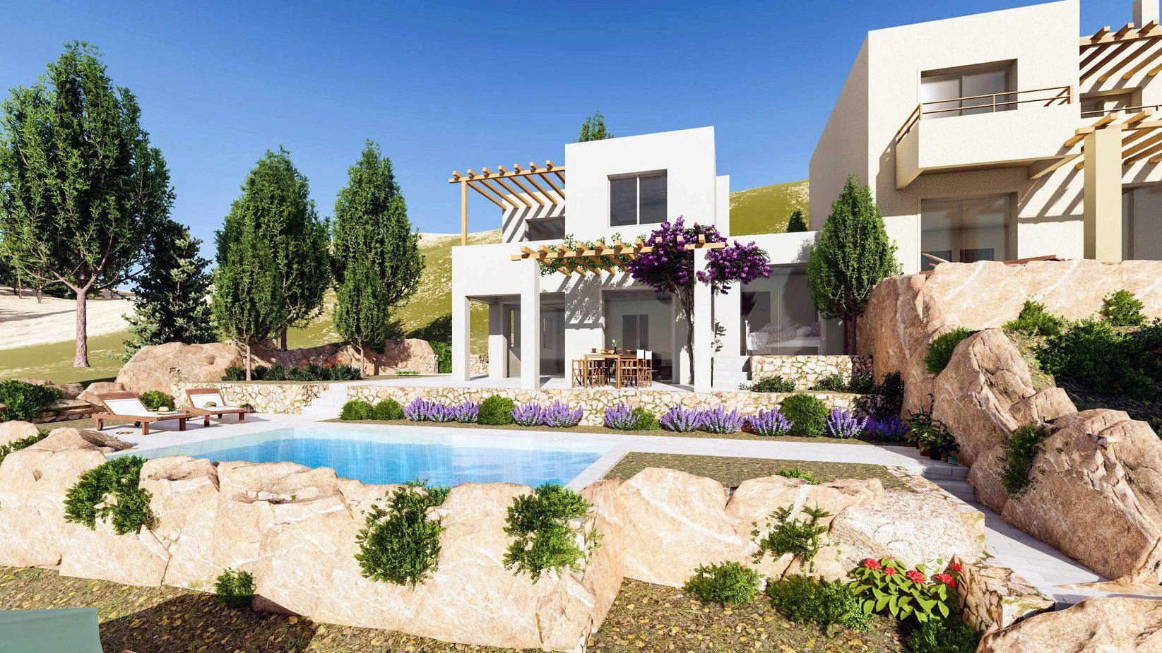 Виллы на склоне в Кастелли, Крит, Греция