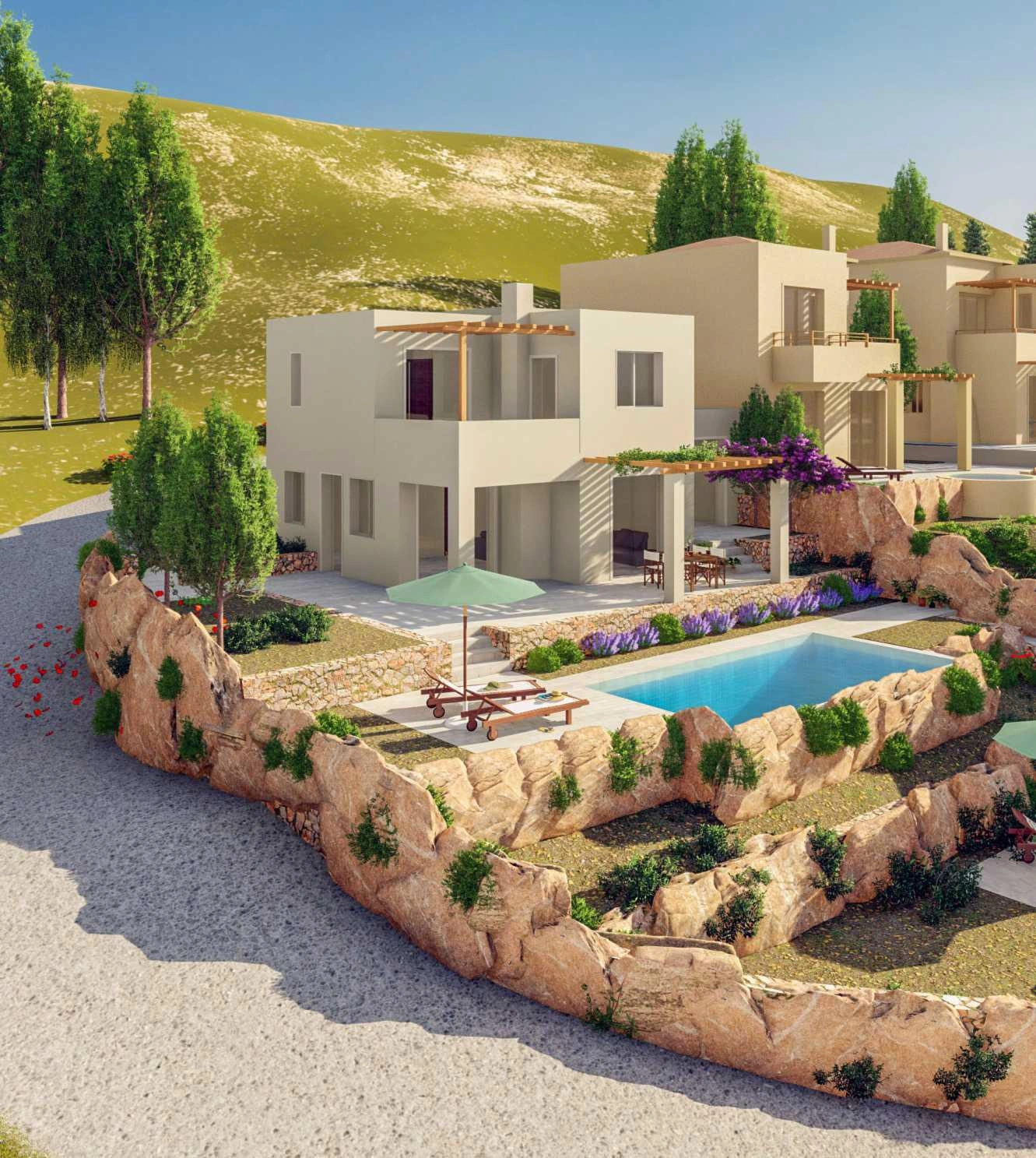 Виллы на склоне в Кастелли, Крит, Греция