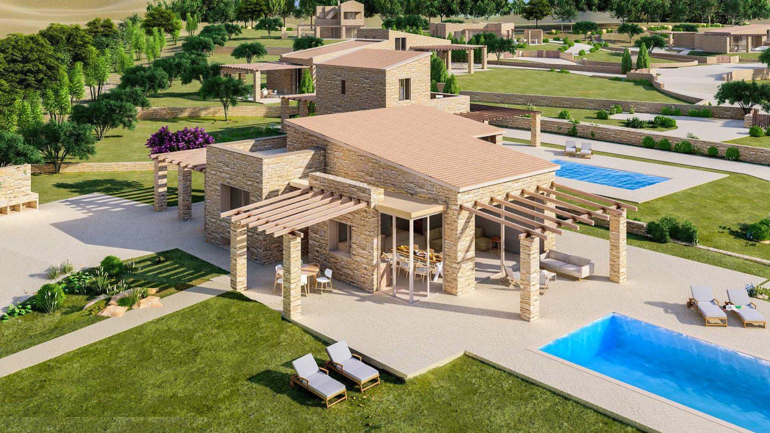 Виллы с террасами на Крите, Греция