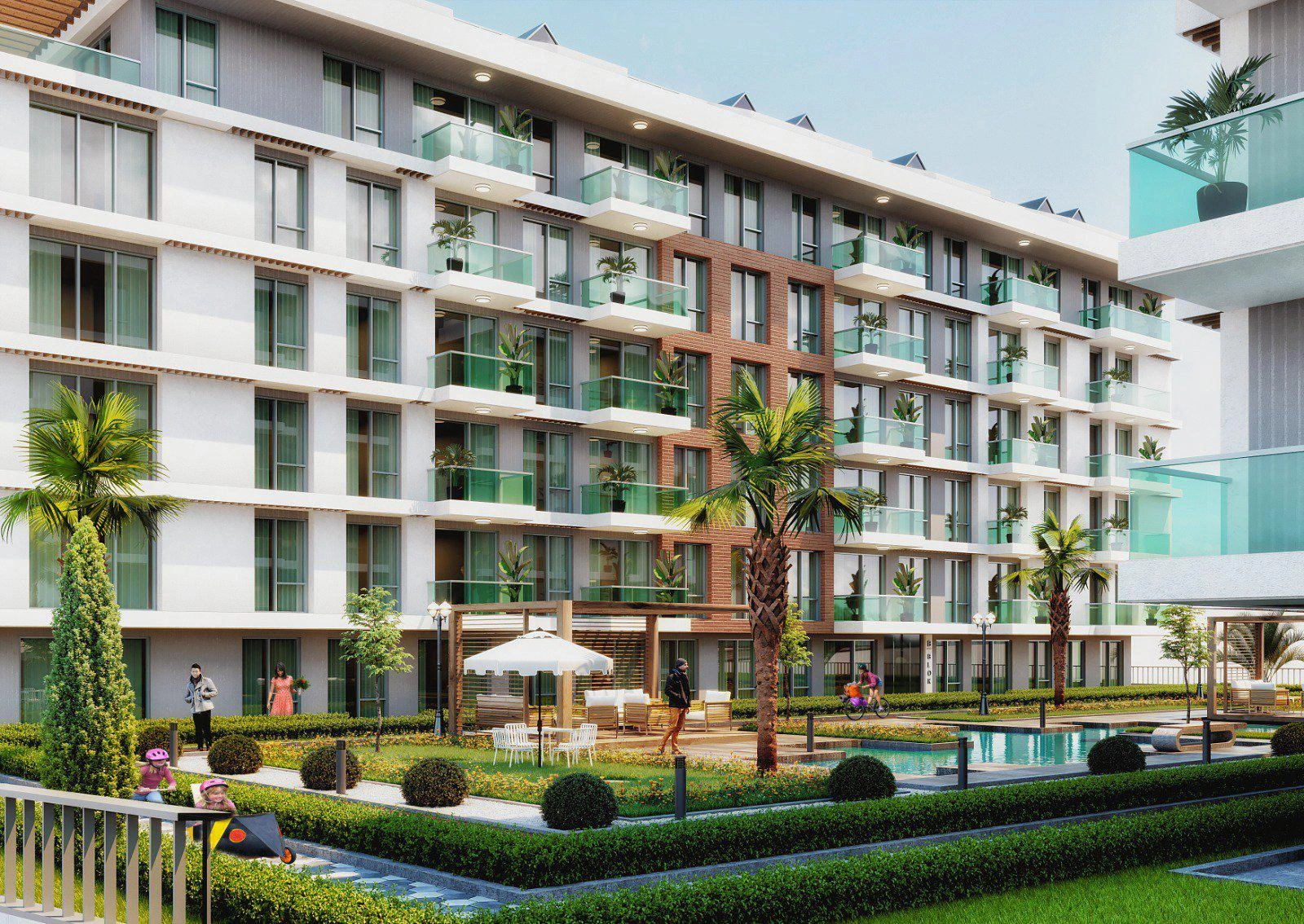 Квартиры в современном жилом комплексе в Стамбуле, Турция