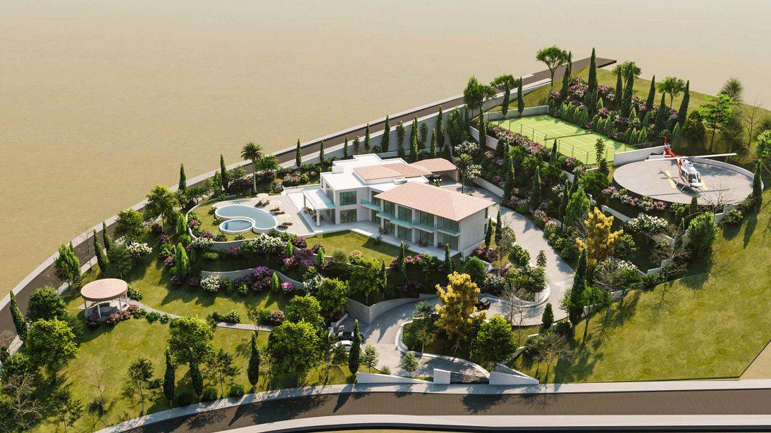 Виллы в жилом комплексе рядом с полем для гольфа в Пафосе, Кипр