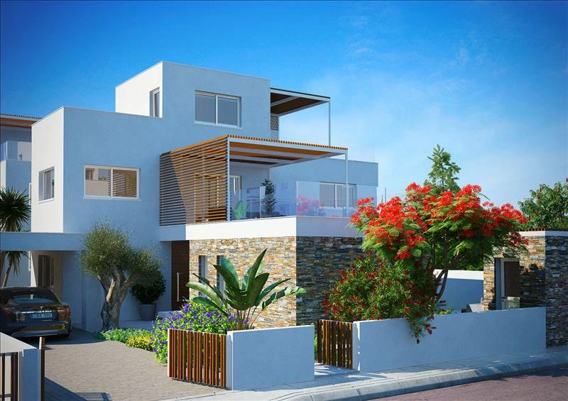 Виллы в современном жилом комплексе в Пафосе (Кипр)