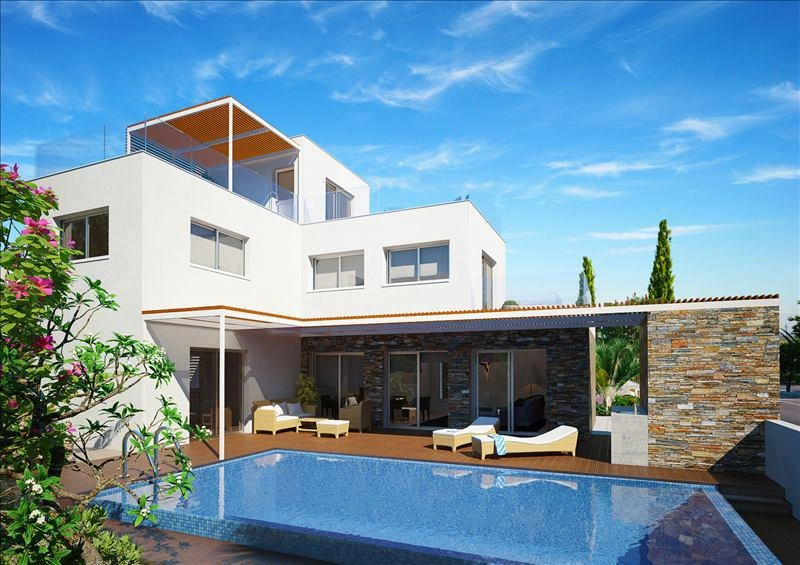 Виллы в современном жилом комплексе в Пафосе (Кипр)